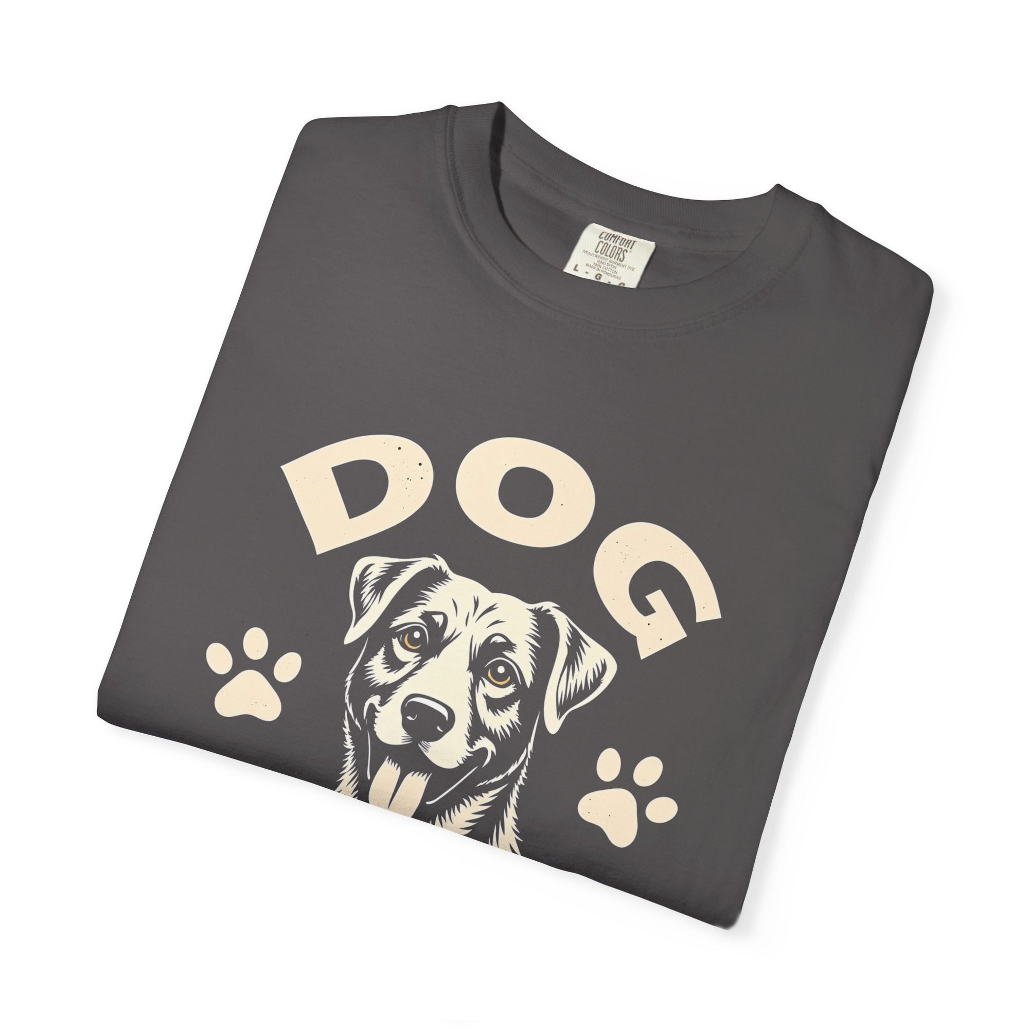 Dog Lover Garment-Dyed T-shirt with Vintage Retro Graphic