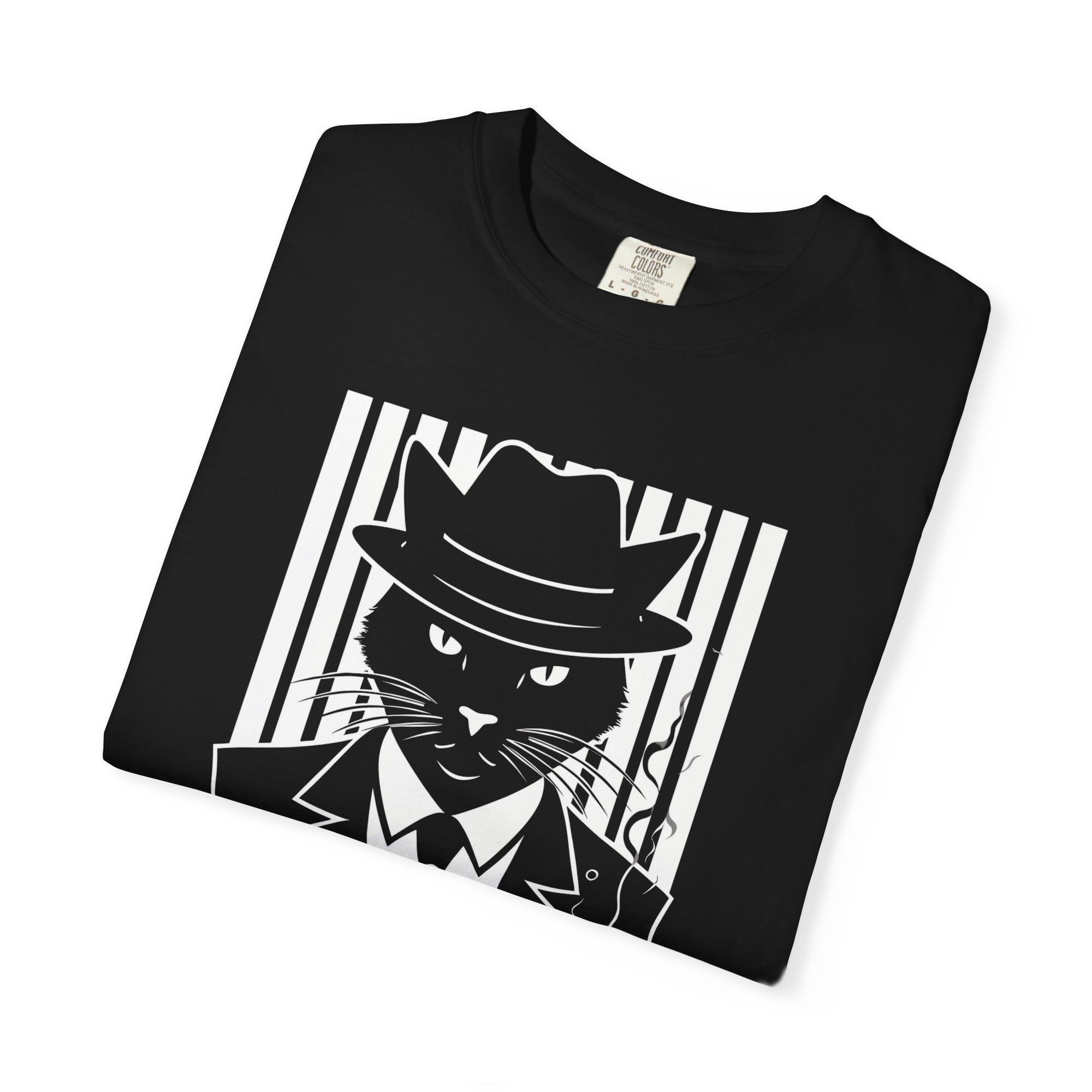 Graphic T-shirt - The Catfather Noir Mafia Feline Tee