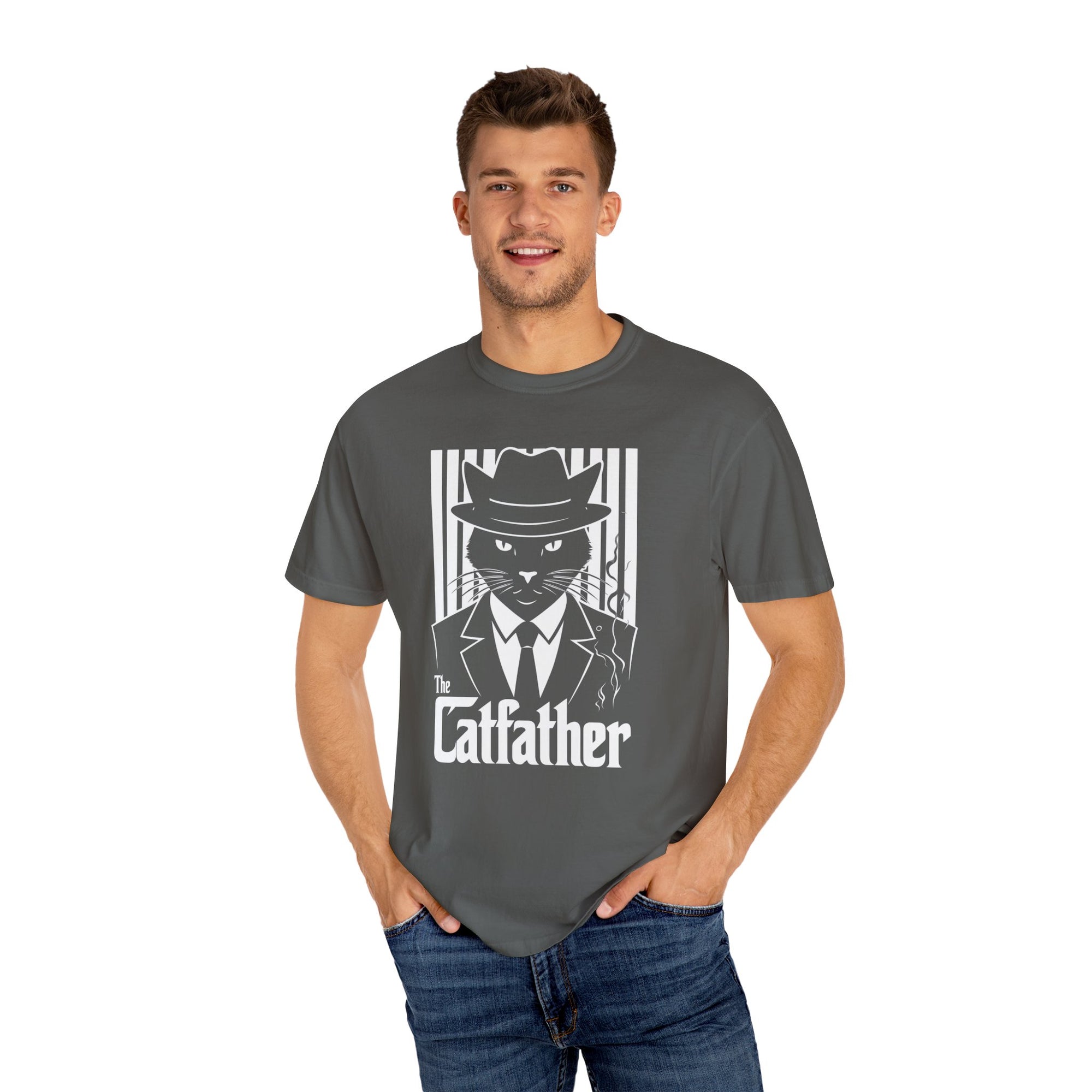 Graphic T-shirt - The Catfather Noir Mafia Feline Tee