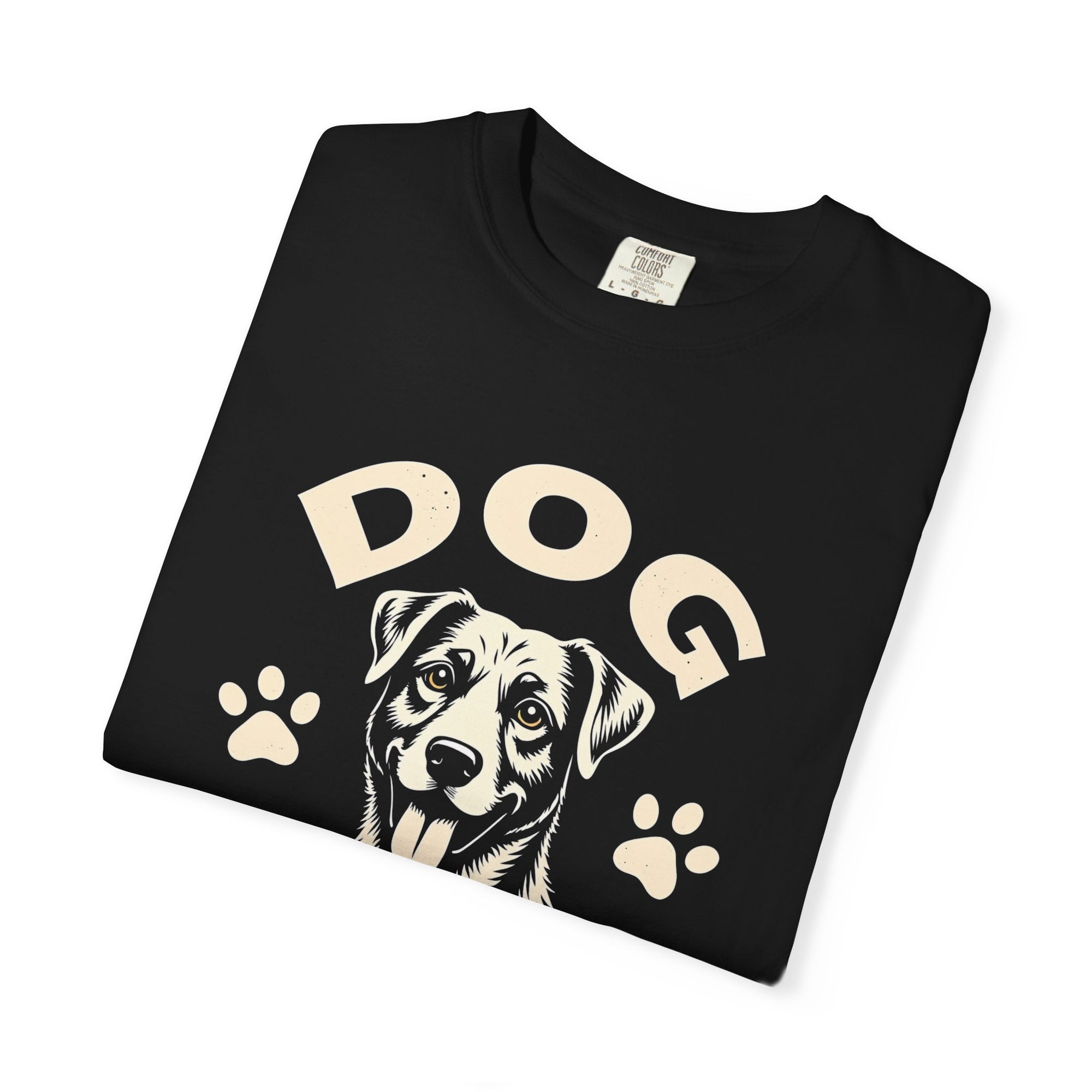 Dog Lover Garment-Dyed T-shirt with Vintage Retro Graphic