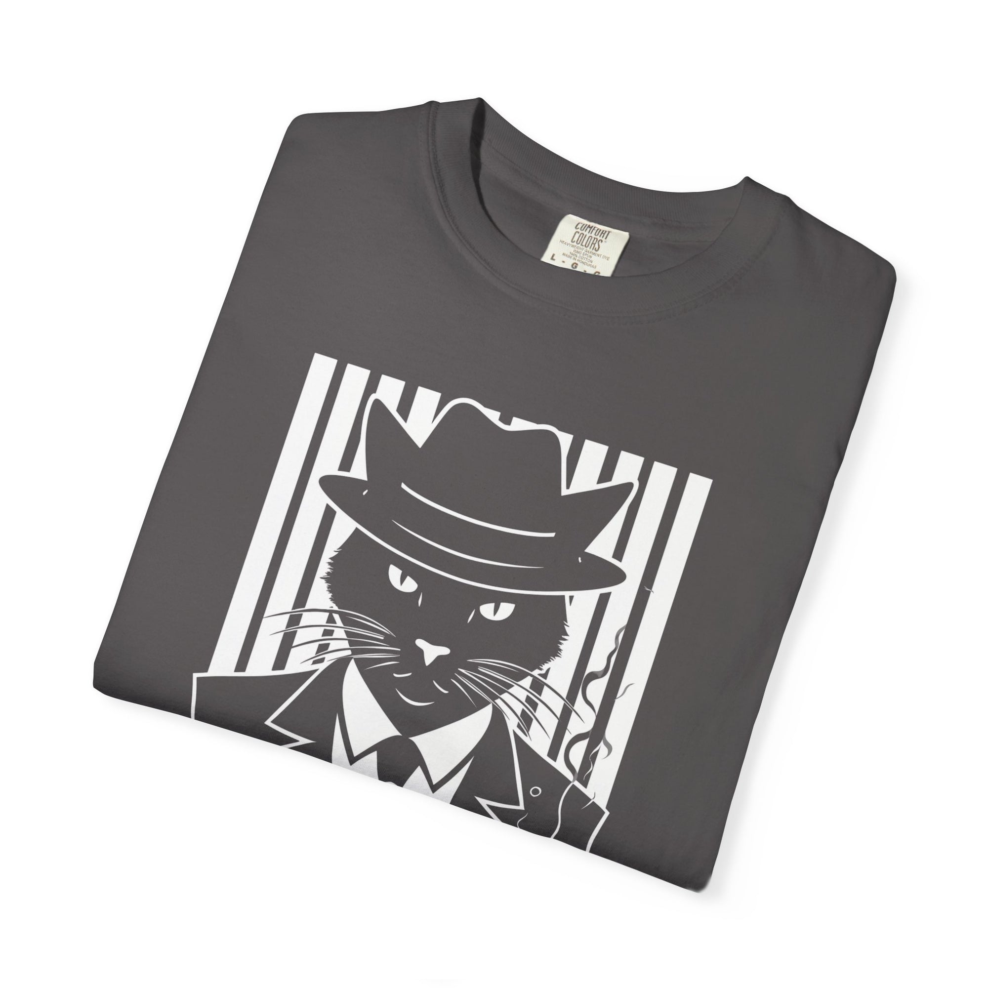 Graphic T-shirt - The Catfather Noir Mafia Feline Tee