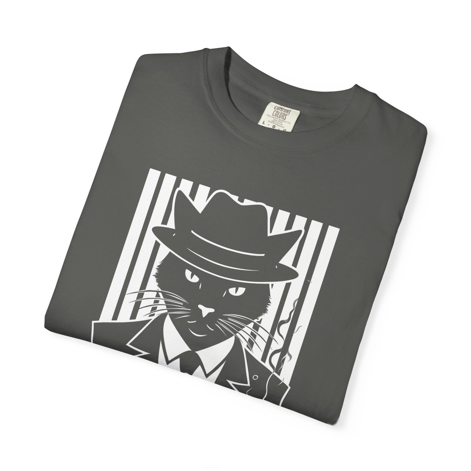 Graphic T-shirt - The Catfather Noir Mafia Feline Tee