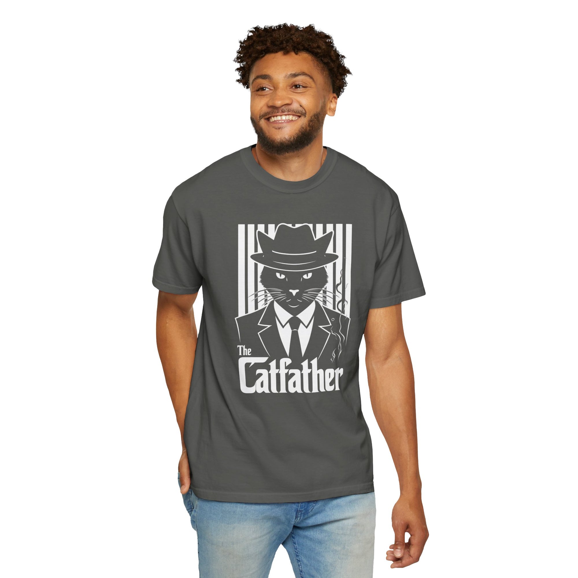 Graphic T-shirt - The Catfather Noir Mafia Feline Tee