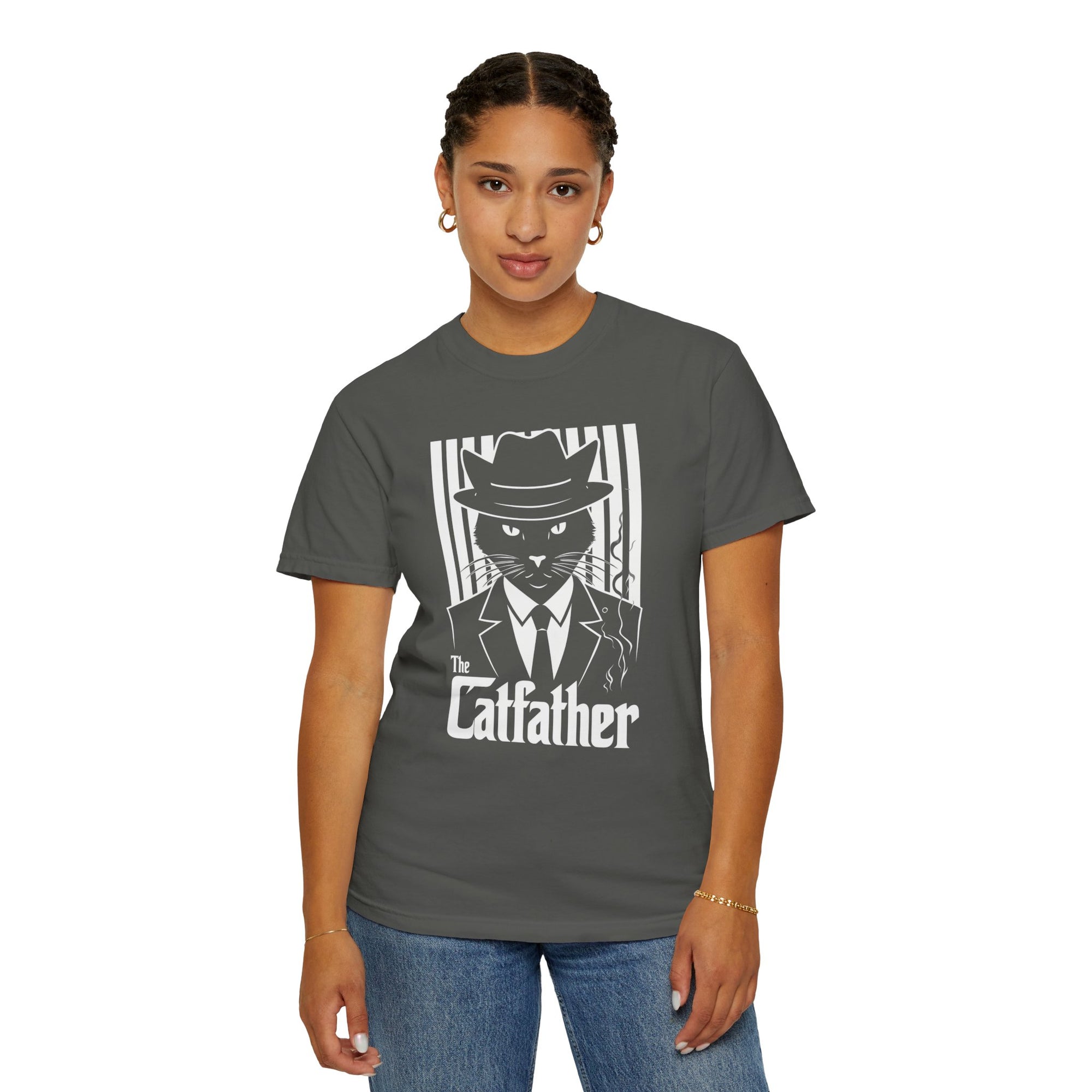 Graphic T-shirt - The Catfather Noir Mafia Feline Tee