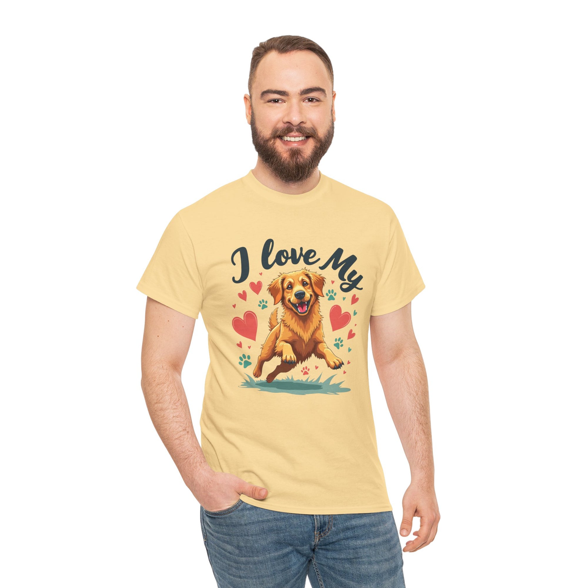 Golden Retriever Cartoon T-Shirt