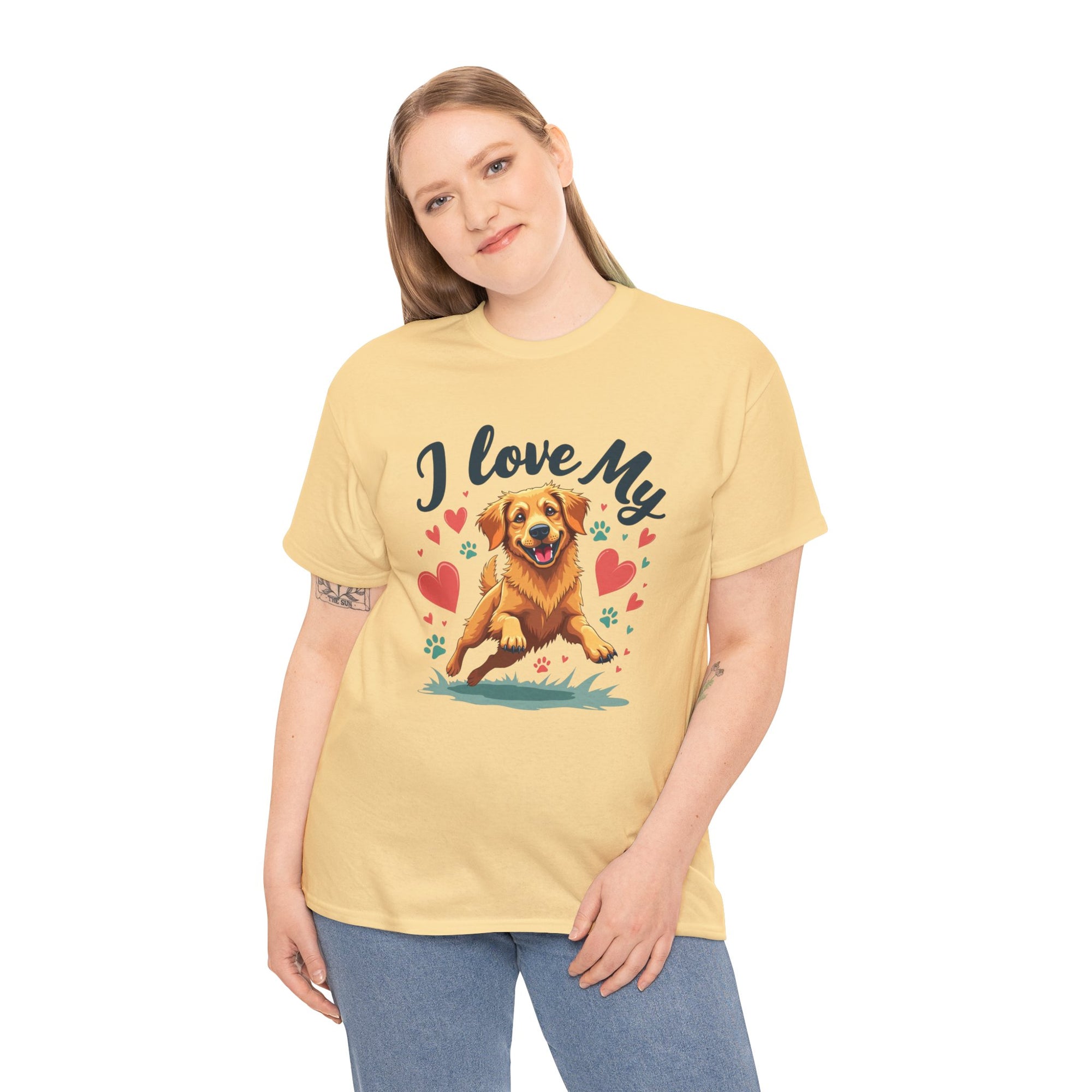 Golden Retriever Cartoon T-Shirt