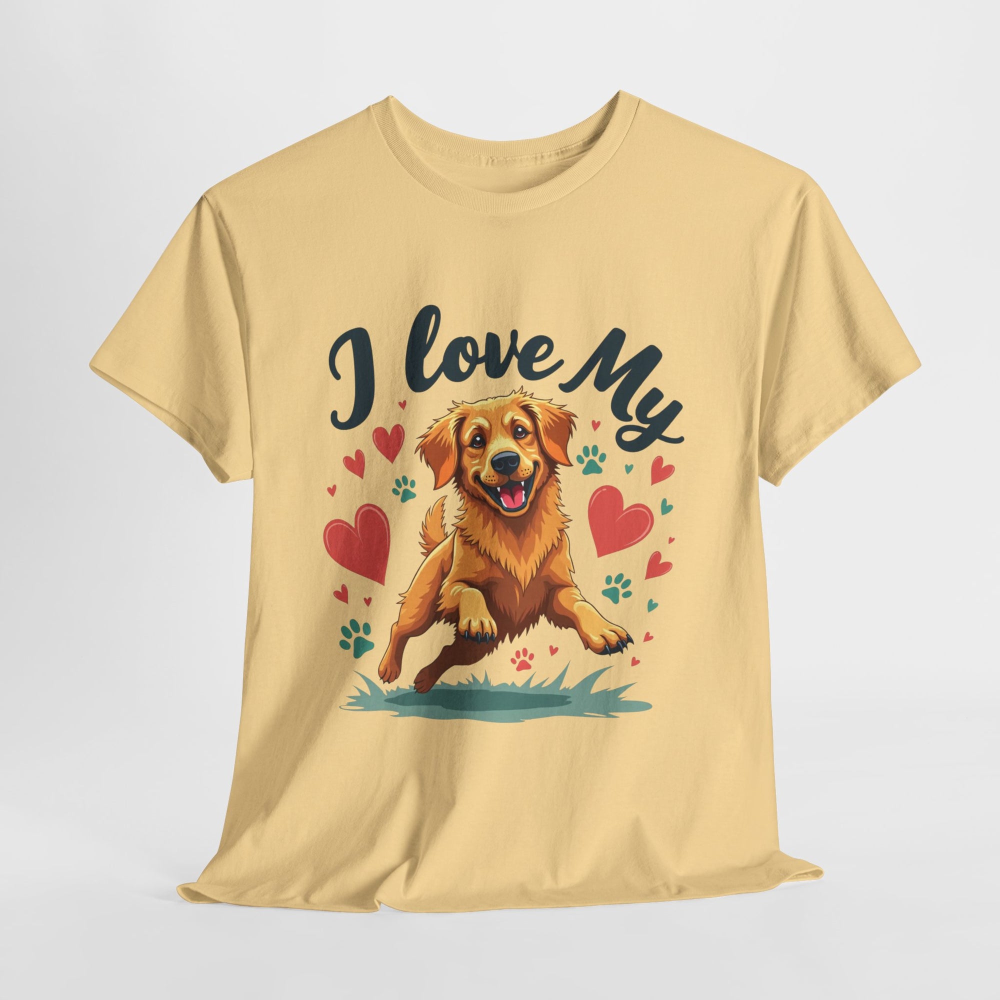 Golden Retriever Cartoon T-Shirt