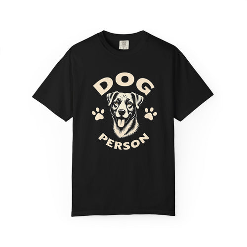 Dog Lover Garment-Dyed T-shirt with Vintage Retro Graphic