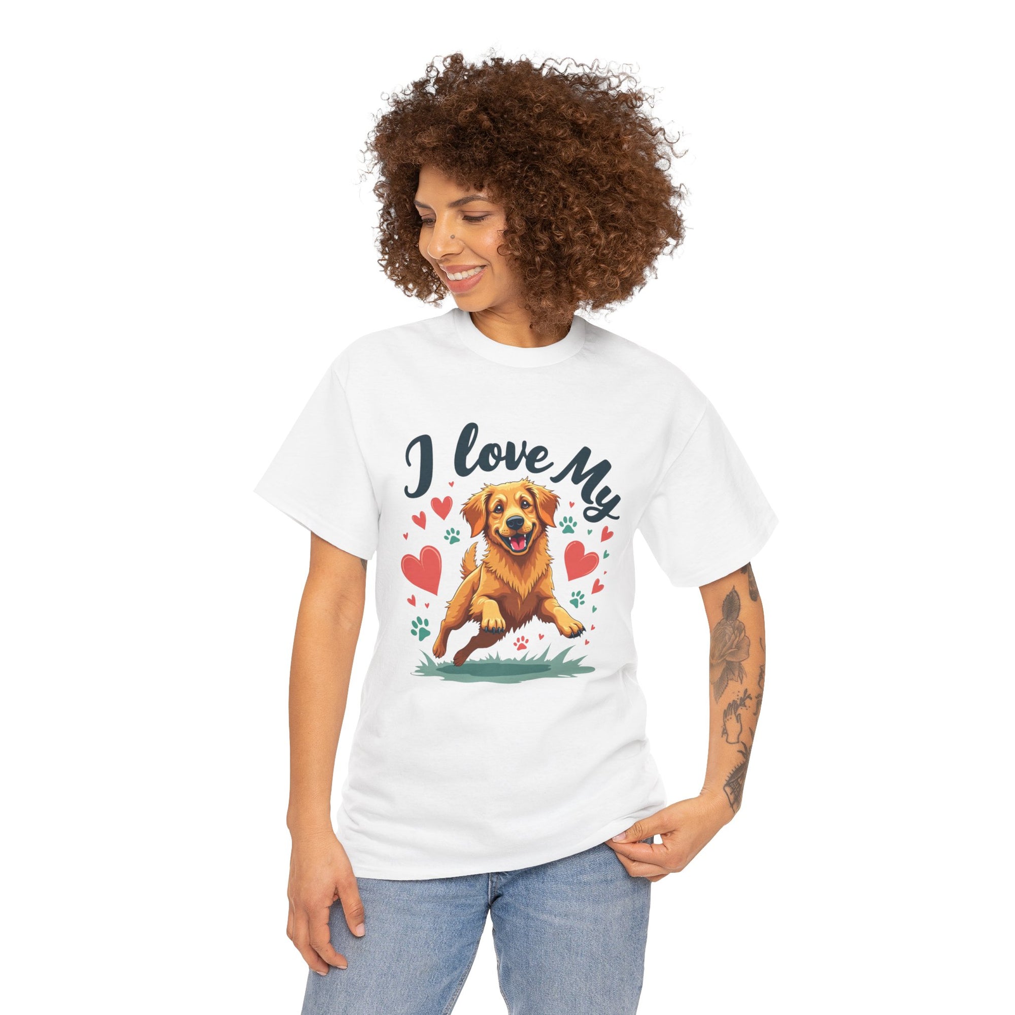 Golden Retriever Cartoon T-Shirt