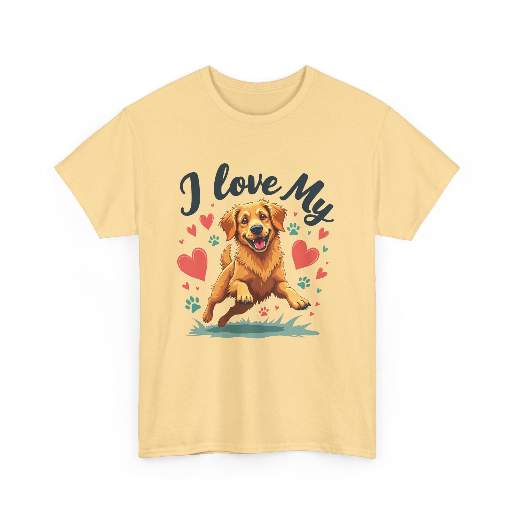 Golden Retriever Cartoon T-Shirt
