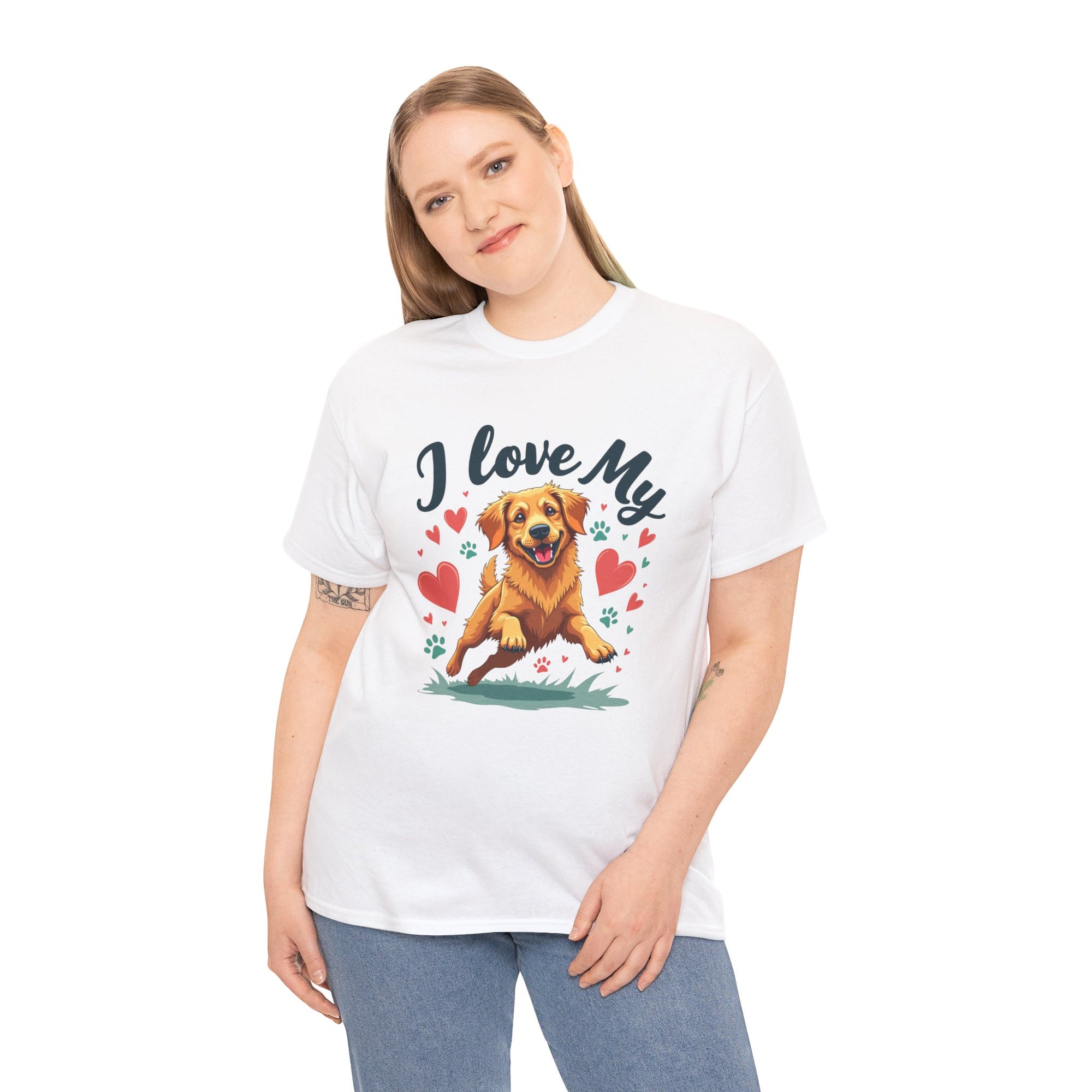 Golden Retriever Cartoon T-Shirt