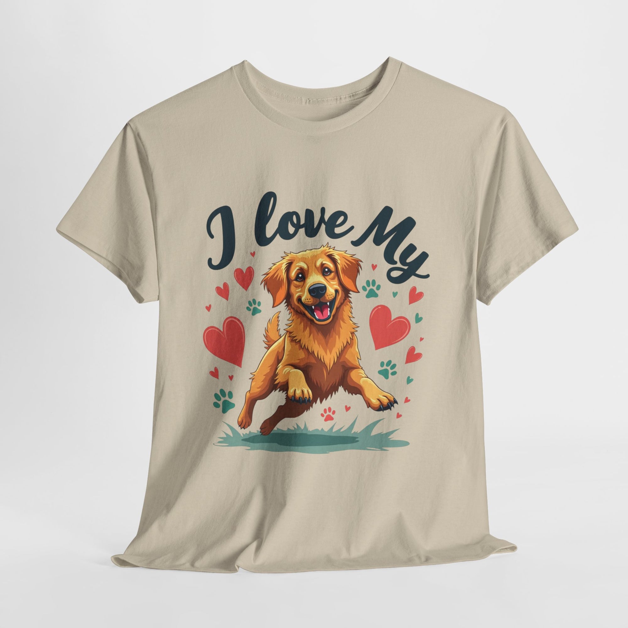 Golden Retriever Cartoon T-Shirt