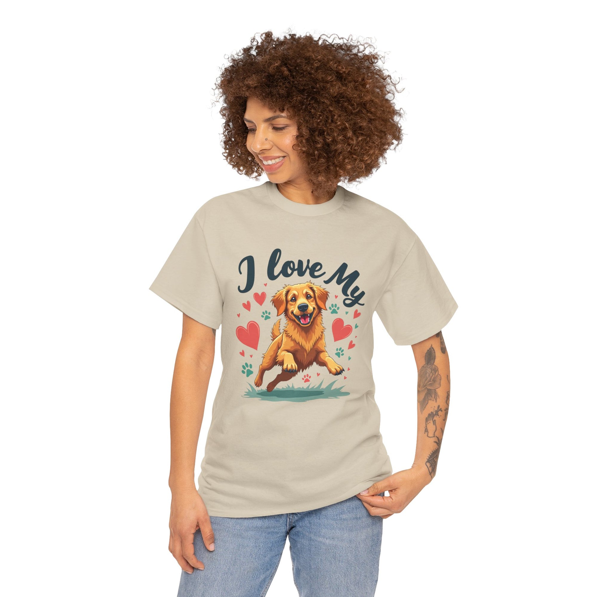 Golden Retriever Cartoon T-Shirt