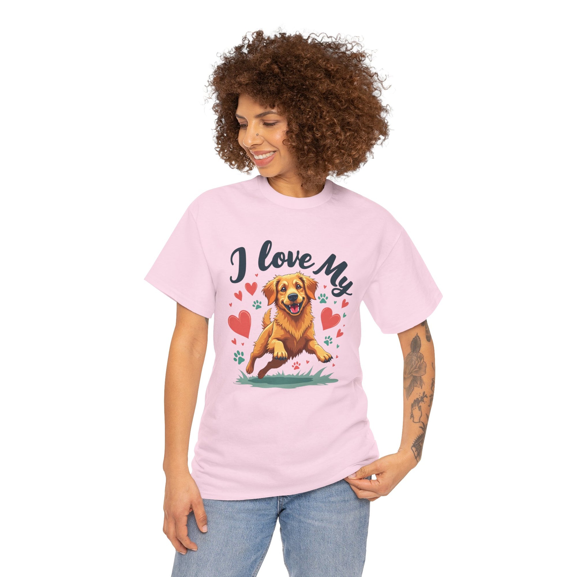 Golden Retriever Cartoon T-Shirt