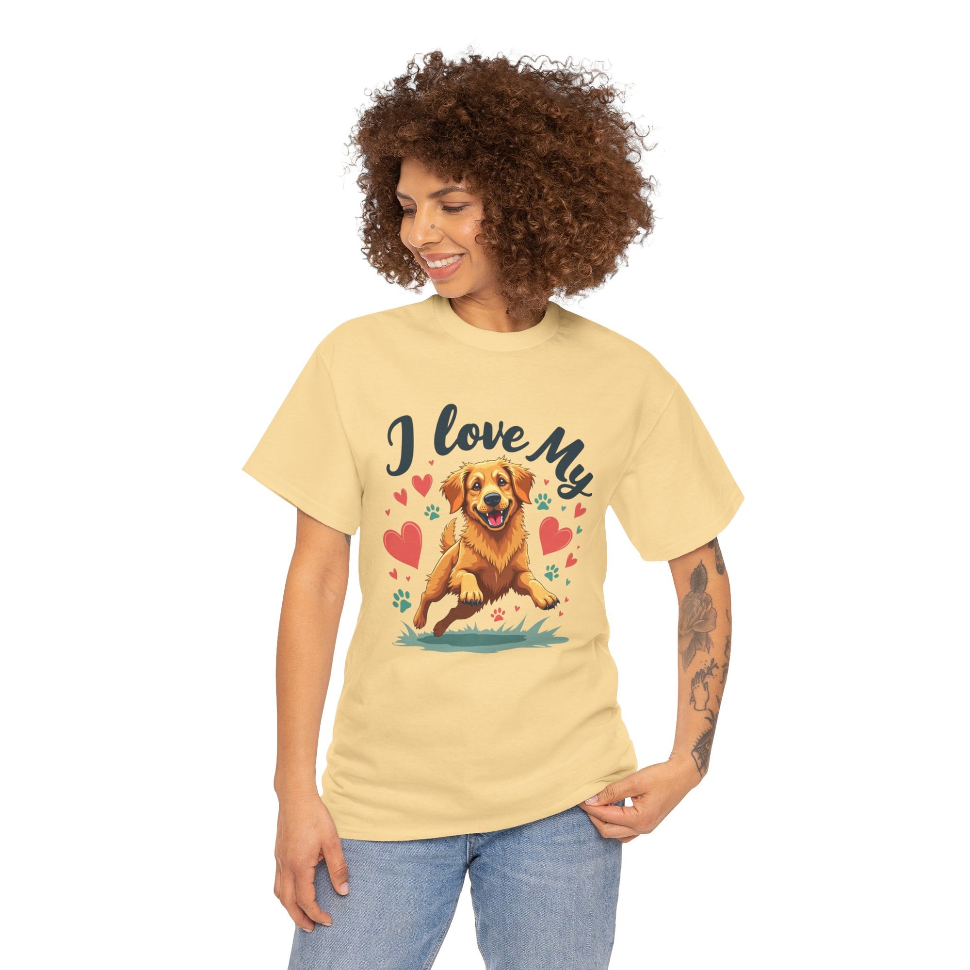 Golden Retriever Cartoon T-Shirt