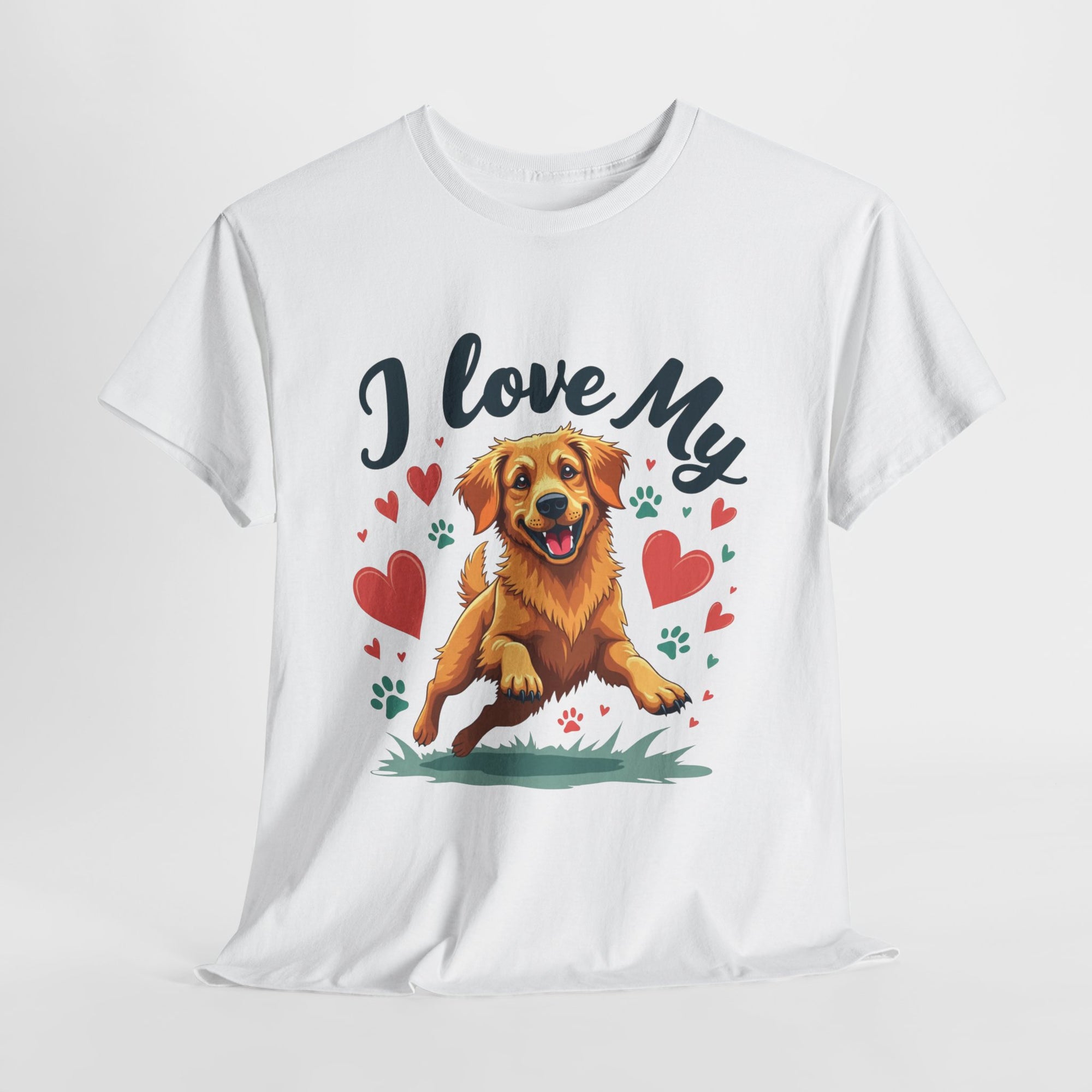 Golden Retriever Cartoon T-Shirt