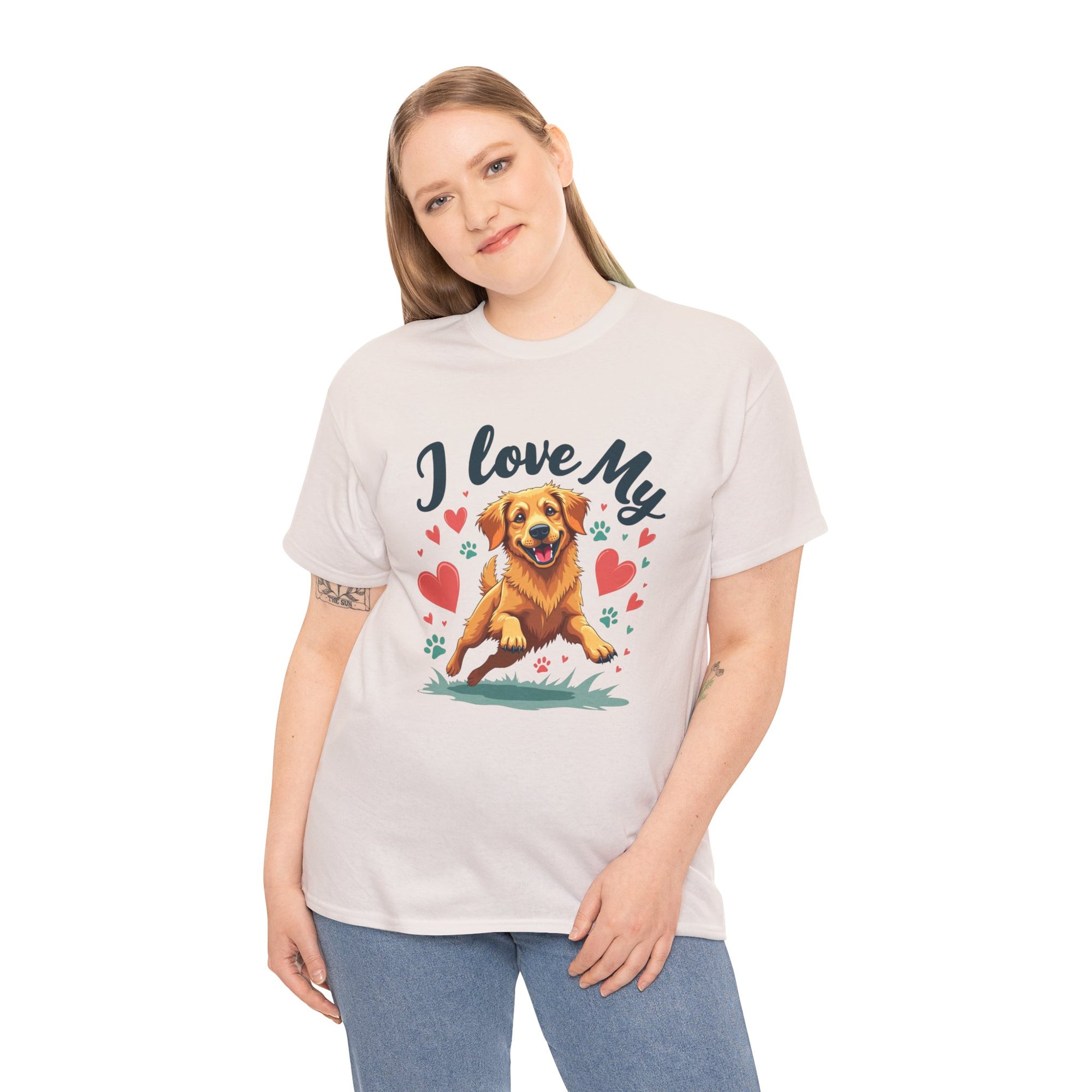 Golden Retriever Cartoon T-Shirt