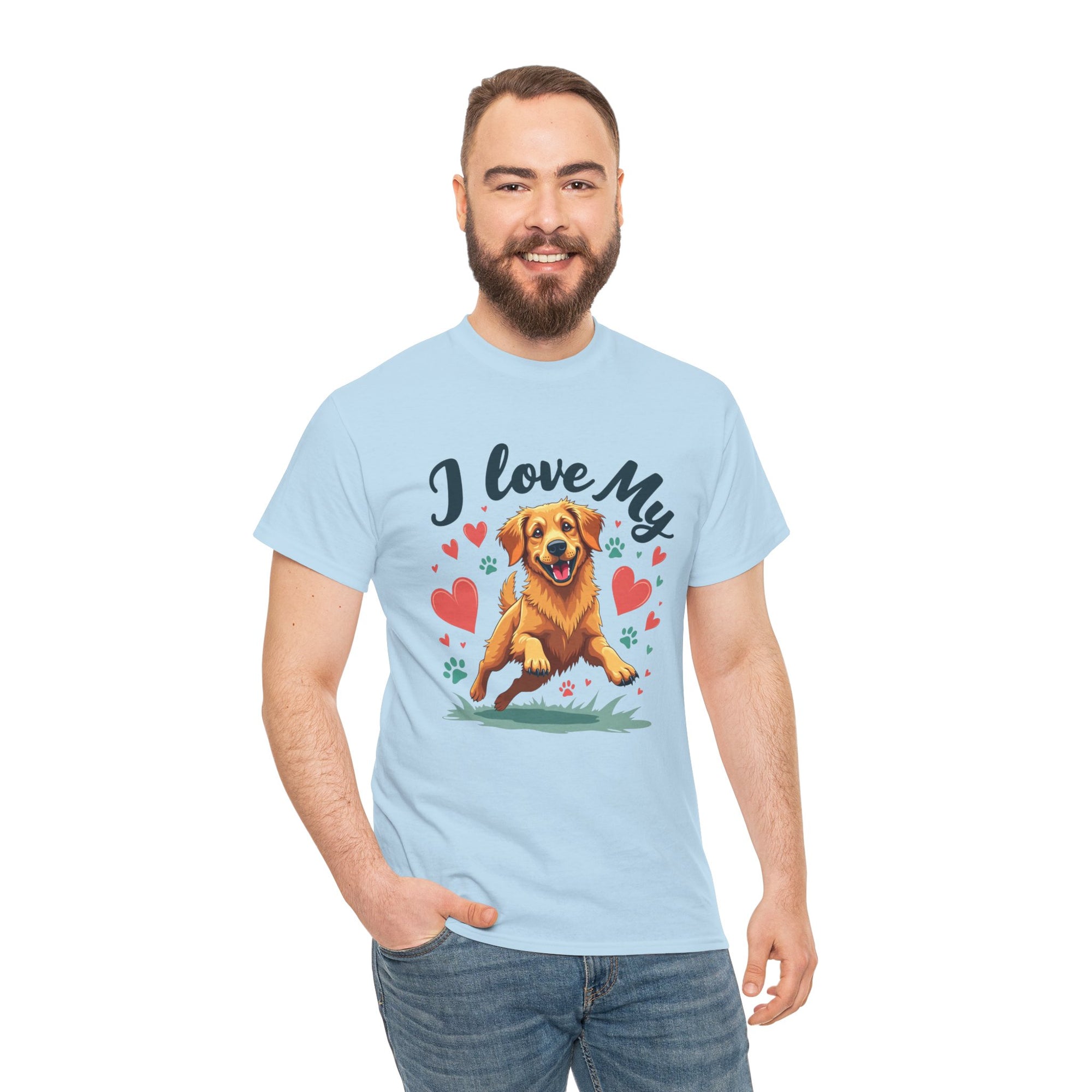 Golden Retriever Cartoon T-Shirt