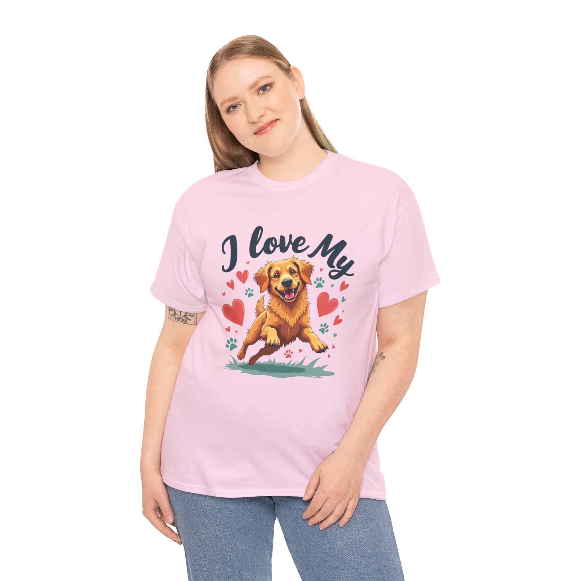 Golden Retriever Cartoon T-Shirt