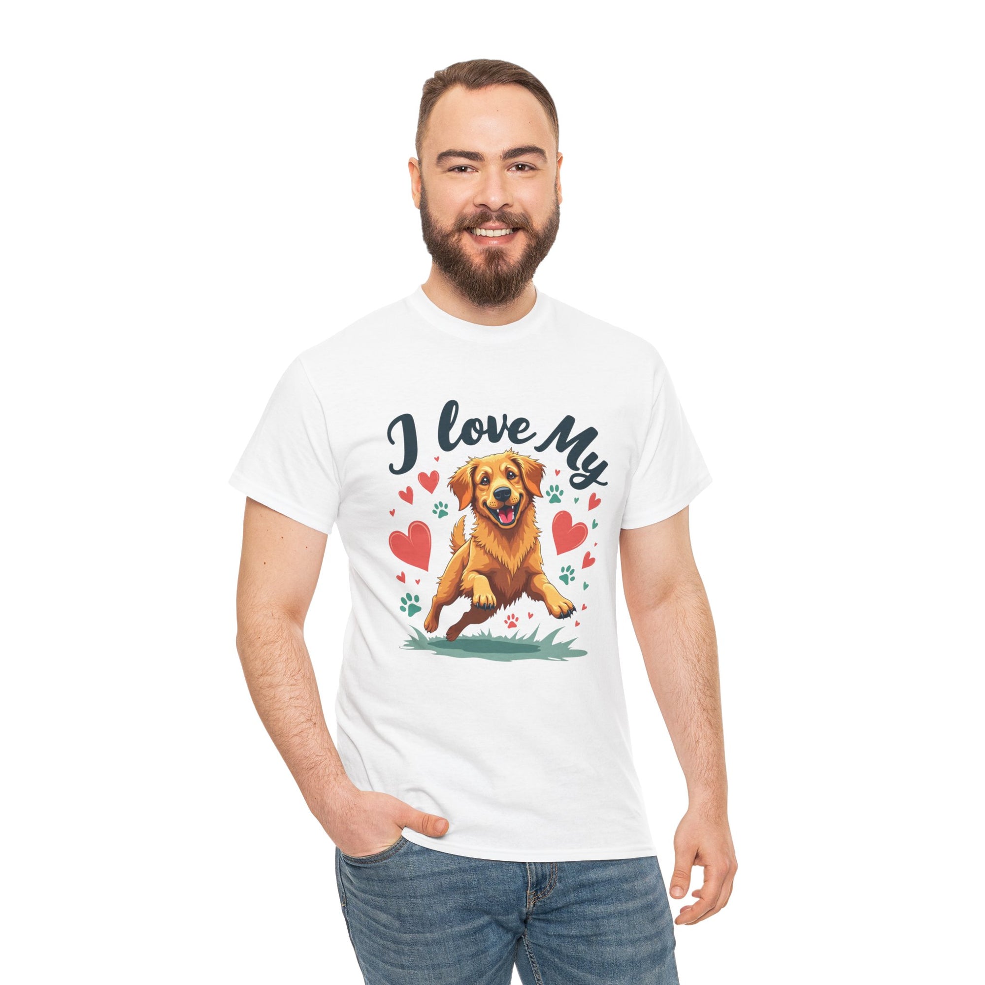 Golden Retriever Cartoon T-Shirt