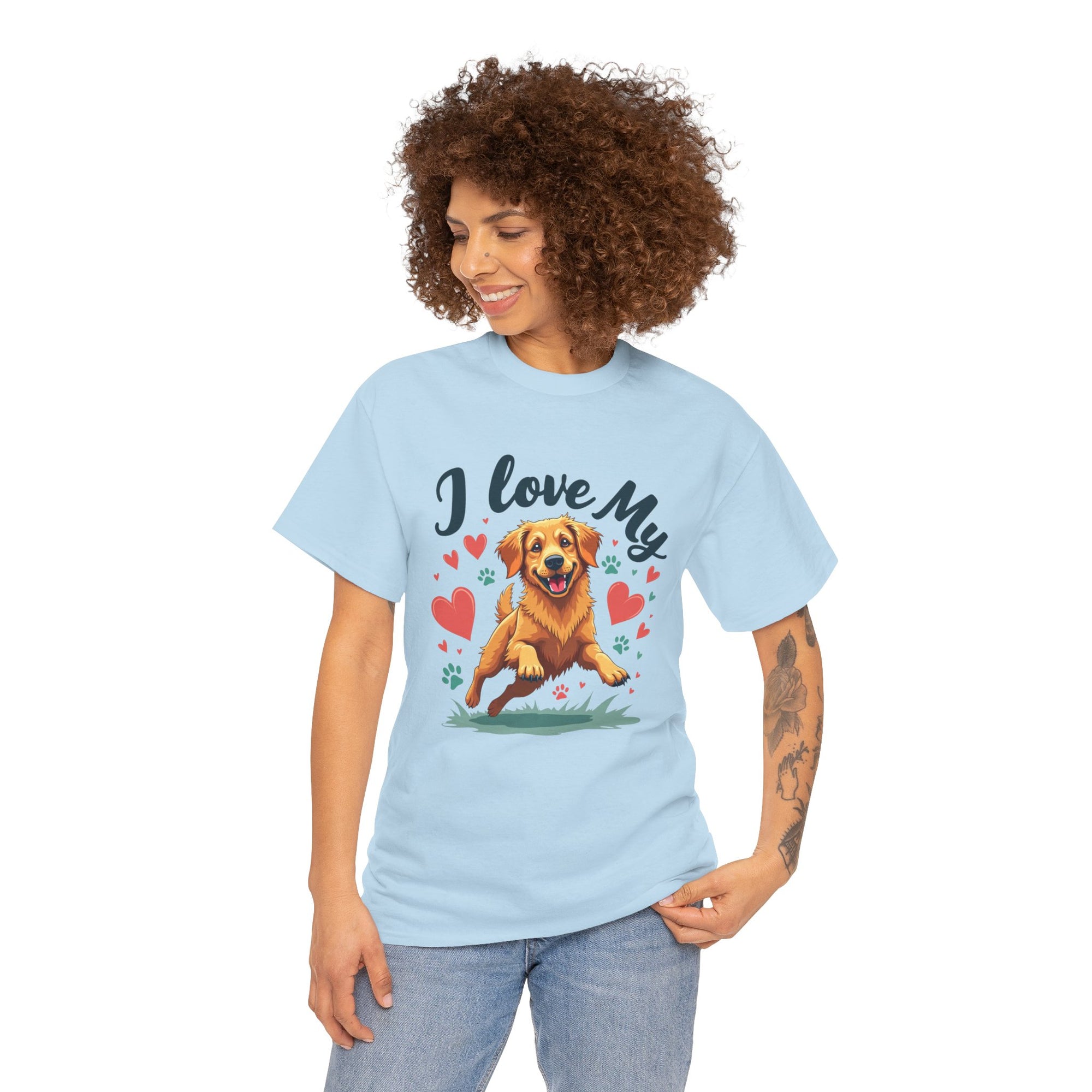 Golden Retriever Cartoon T-Shirt