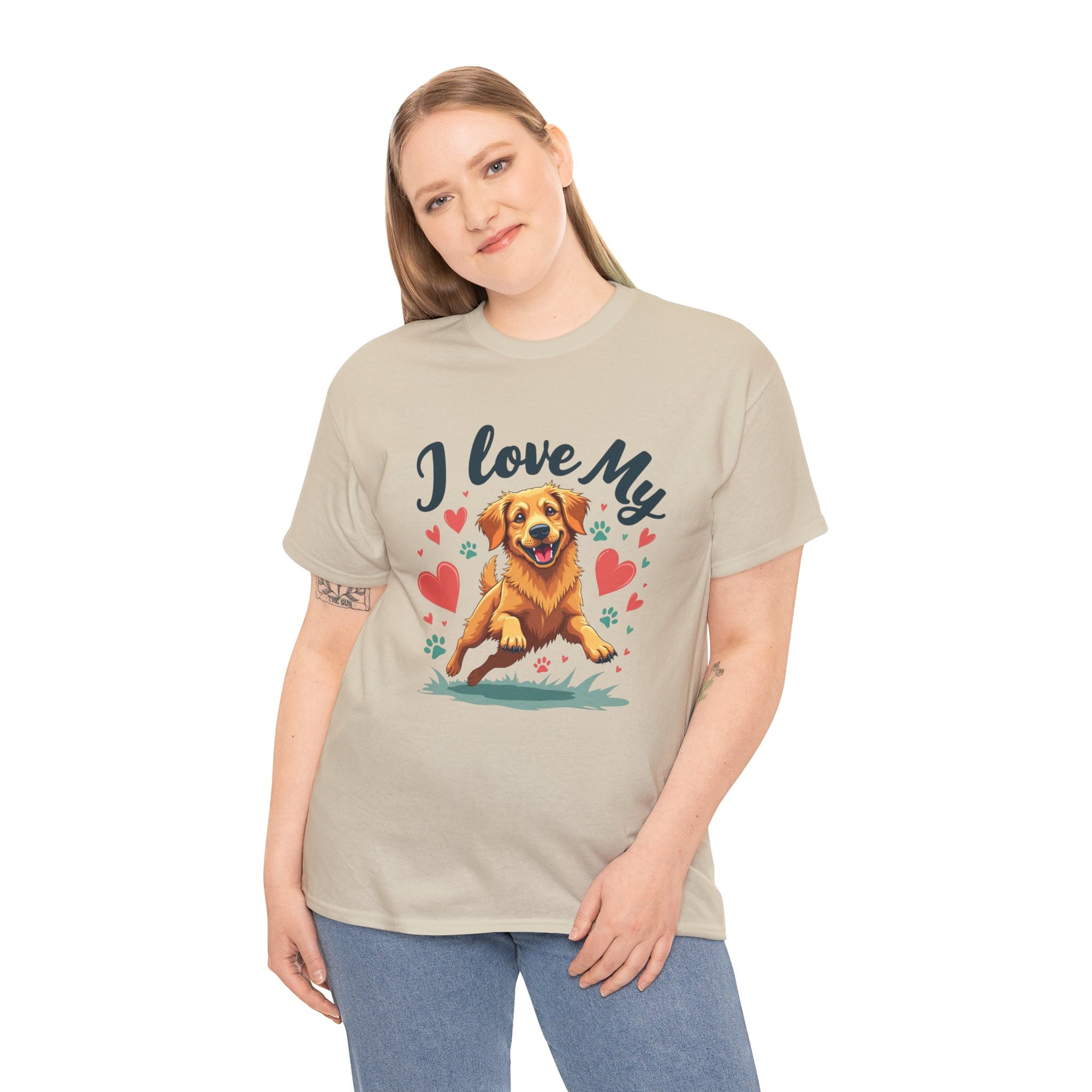 Golden Retriever Cartoon T-Shirt