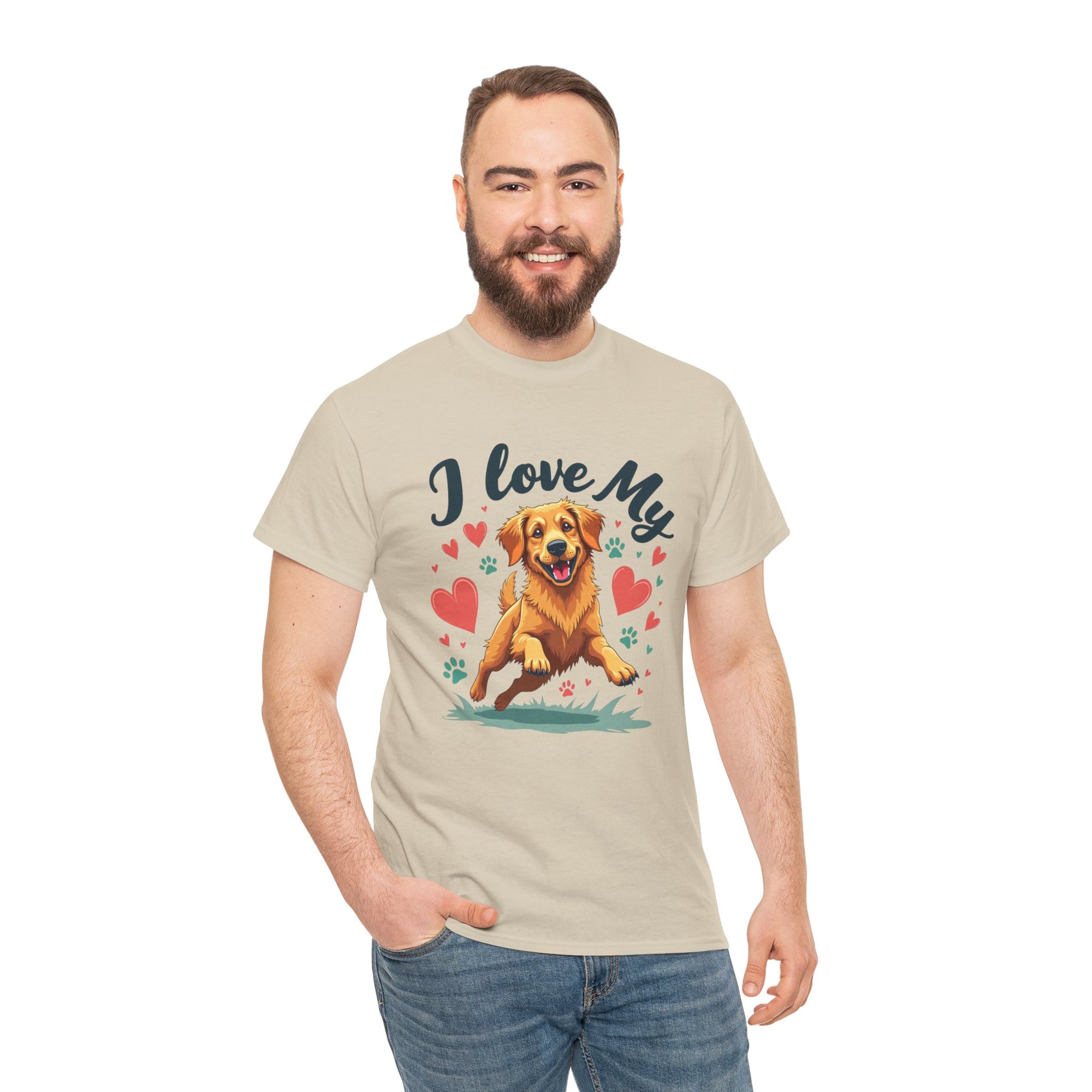 Golden Retriever Cartoon T-Shirt