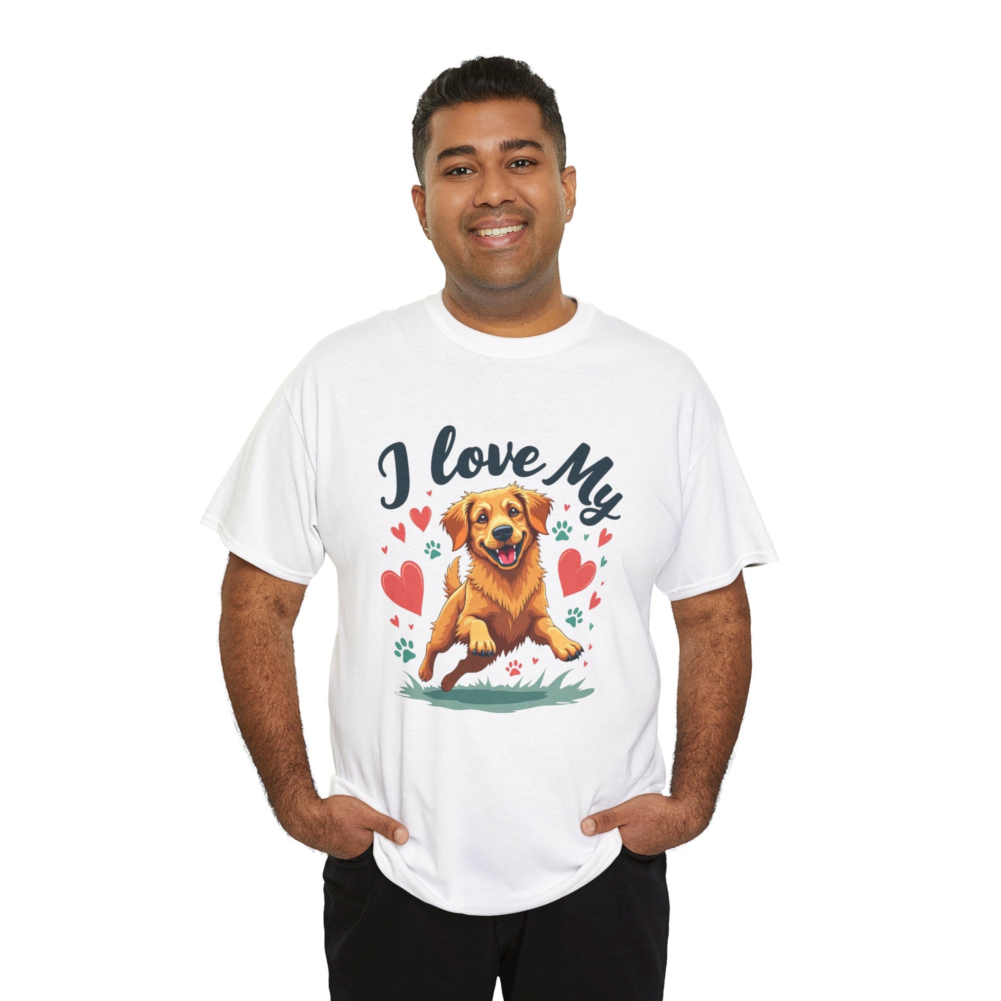 Golden Retriever Cartoon T-Shirt