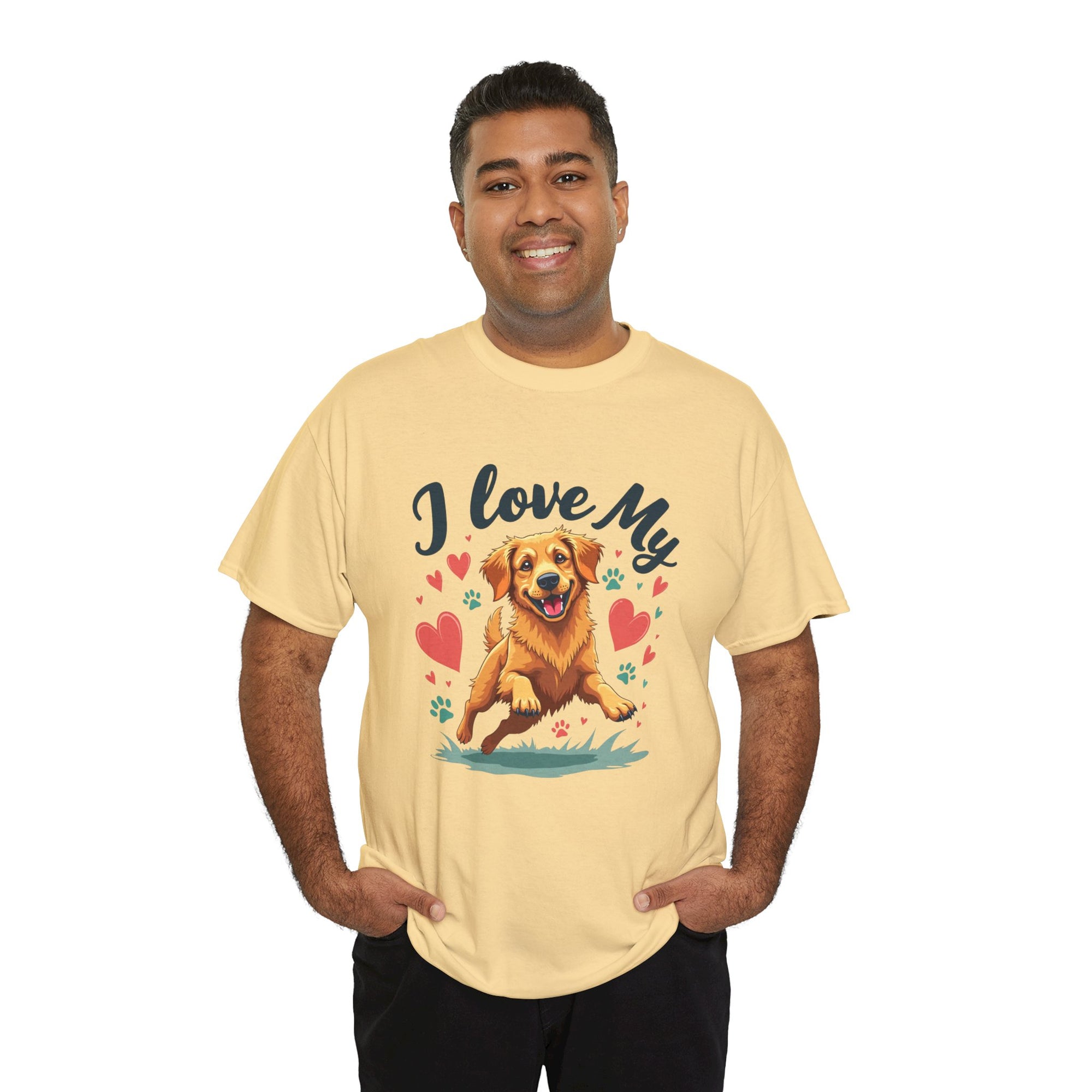 Golden Retriever Cartoon T-Shirt