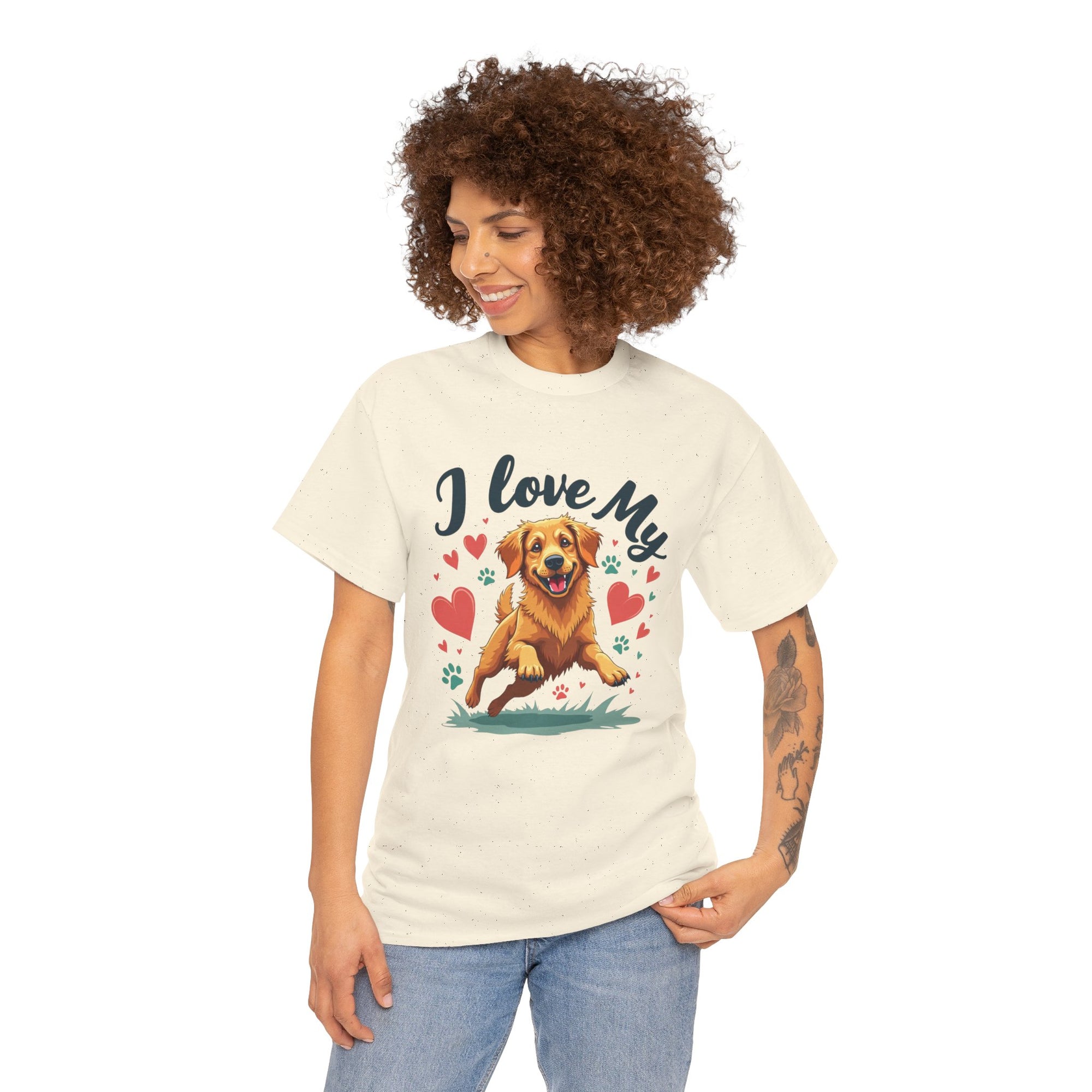 Golden Retriever Cartoon T-Shirt